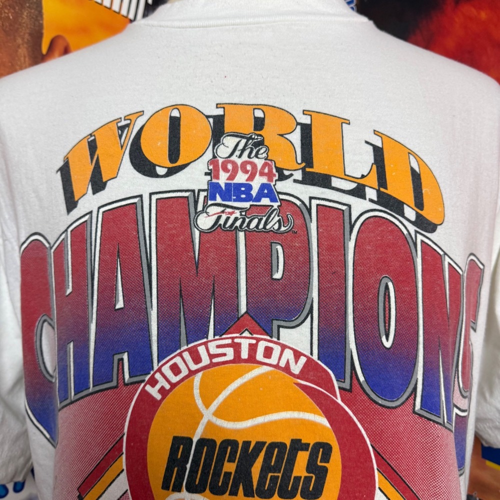 Vintage Houston Rockets 1994 NBA Finals Champions Clutch City T-Shirt Sz XL - Picture 2 of 6